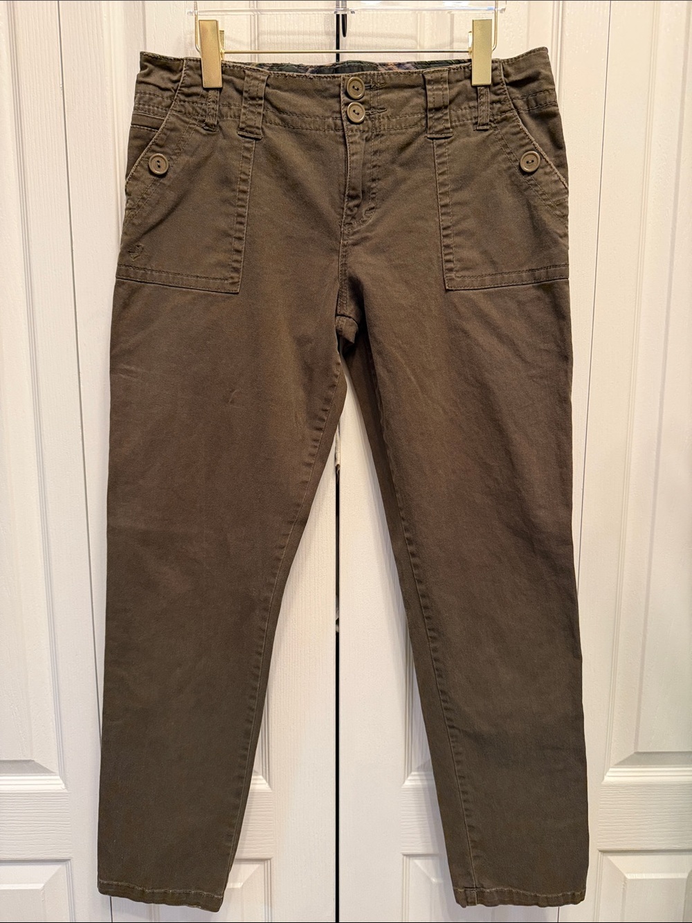 Sanctuary Peace Olive Green Utility Straight Leg Pants Size 32